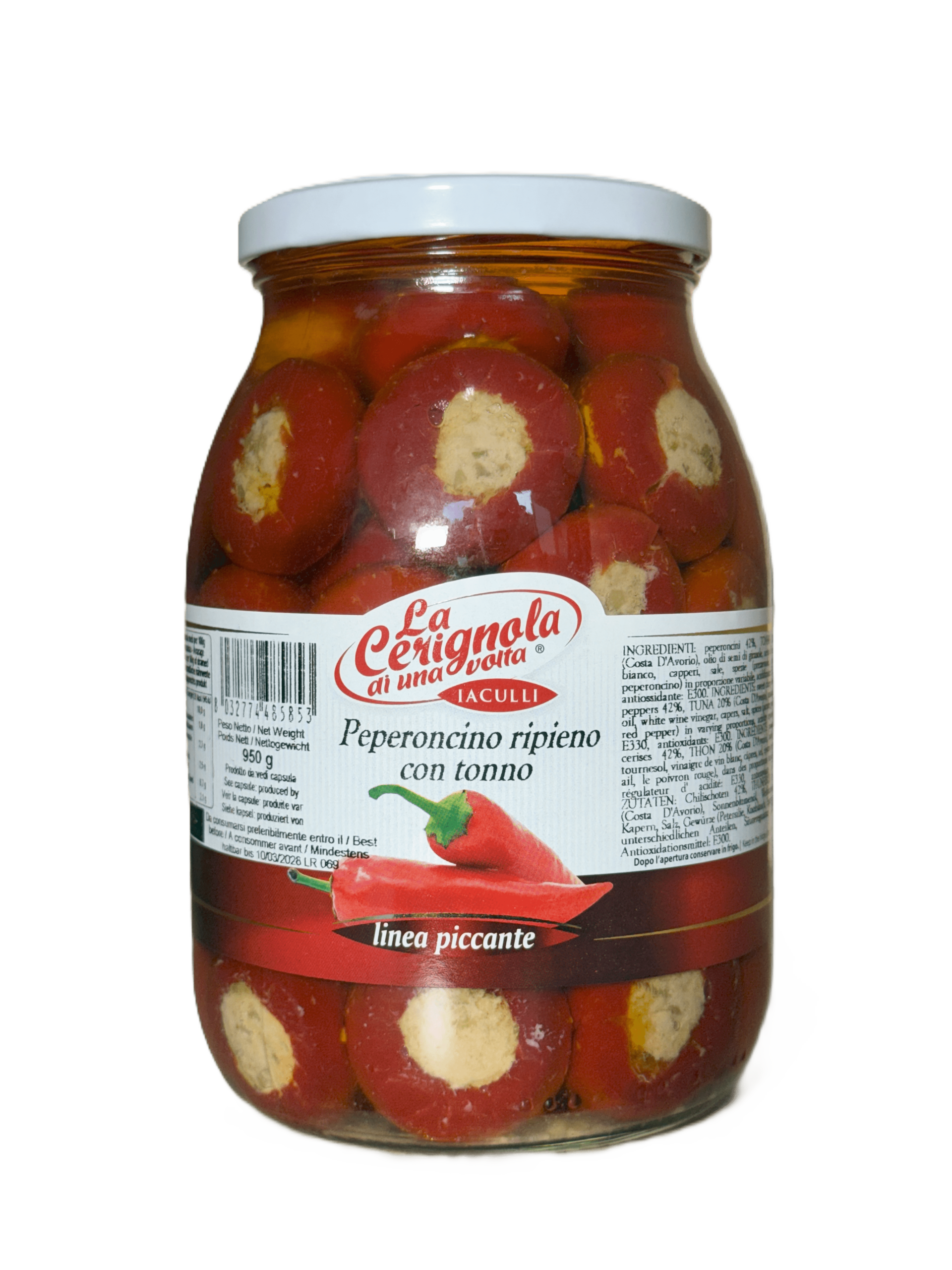 peperoncino tondo ripieno di tonno 1062mL