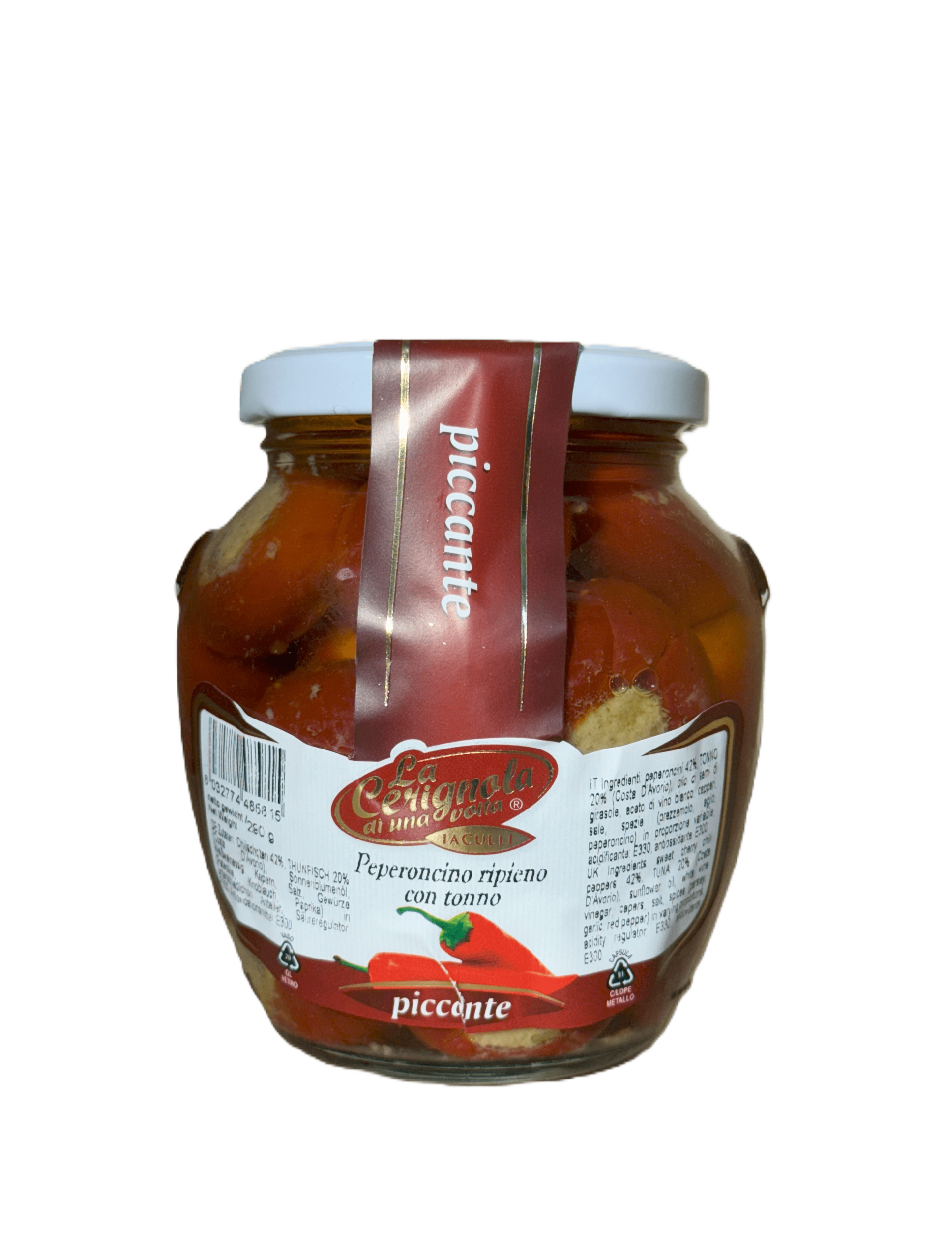 peperoncino tondo ripieno al tonno 314 mL