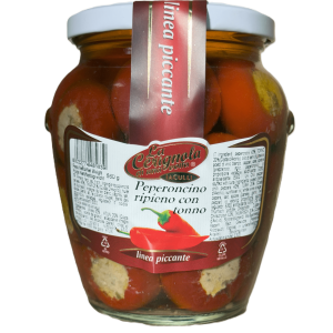 peperoncini tondi ripieni di tonno 580mL