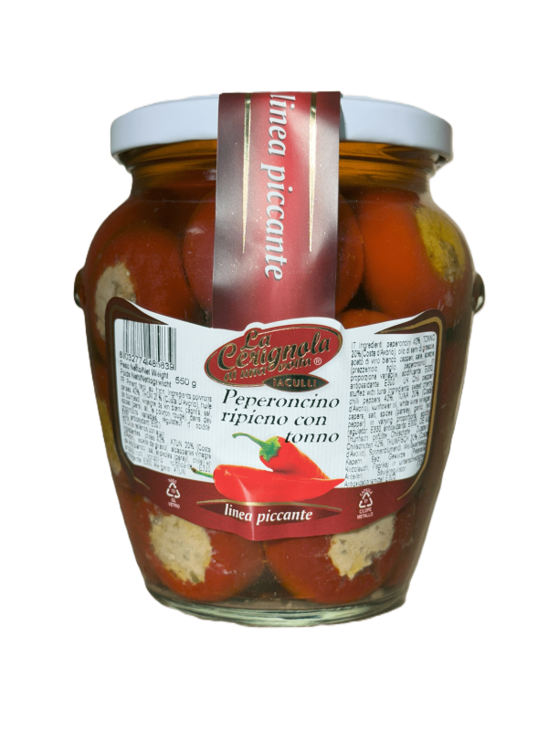 peperoncini tondi ripieni di tonno 580mL